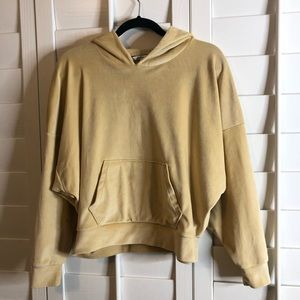 Yellow velvet American Eagle sweater